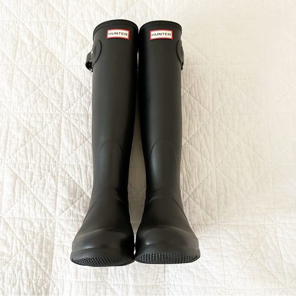 NEW HUNTER Original Tall Rain Boots Black 9 NWOT - Picture 2 of 9